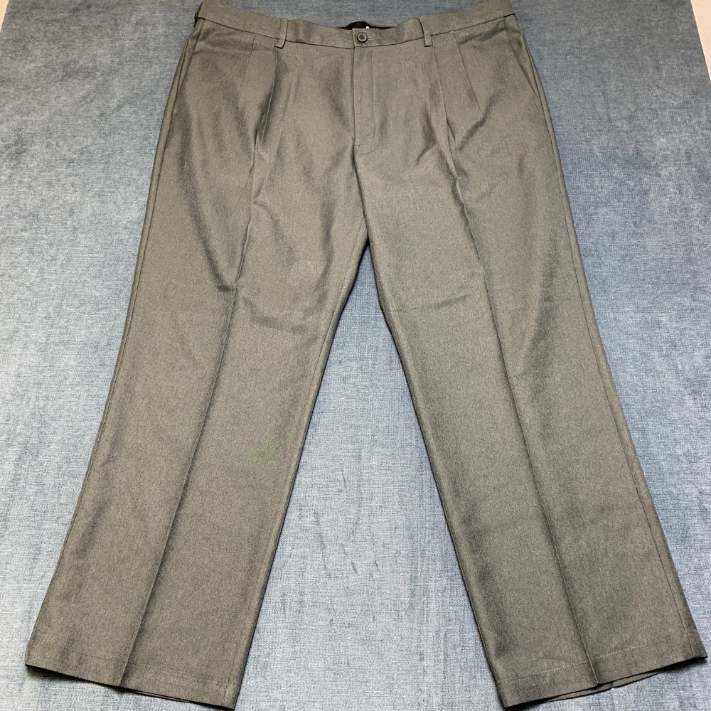 Haggar Clothing Dress Pants Mens 44x30 Gray Formal Business Office Classic Fit